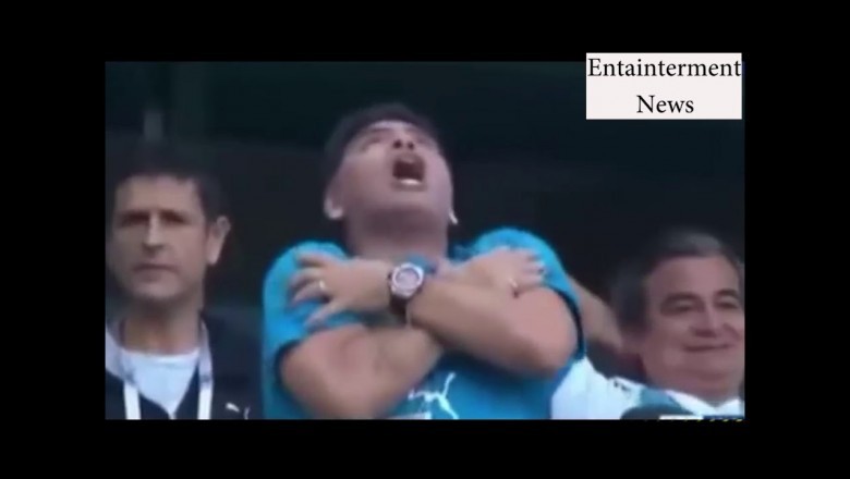 Upadek Maradony na meczu Argentyny! Jego zachowanie nie pozostawia wątpliwości w jakim był stanie!